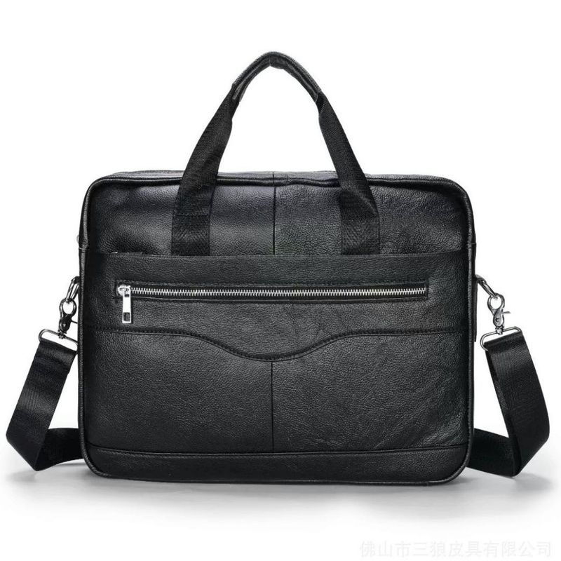 PUREPOWER - Maletín bolso vintage de piel de vacuno para hombre