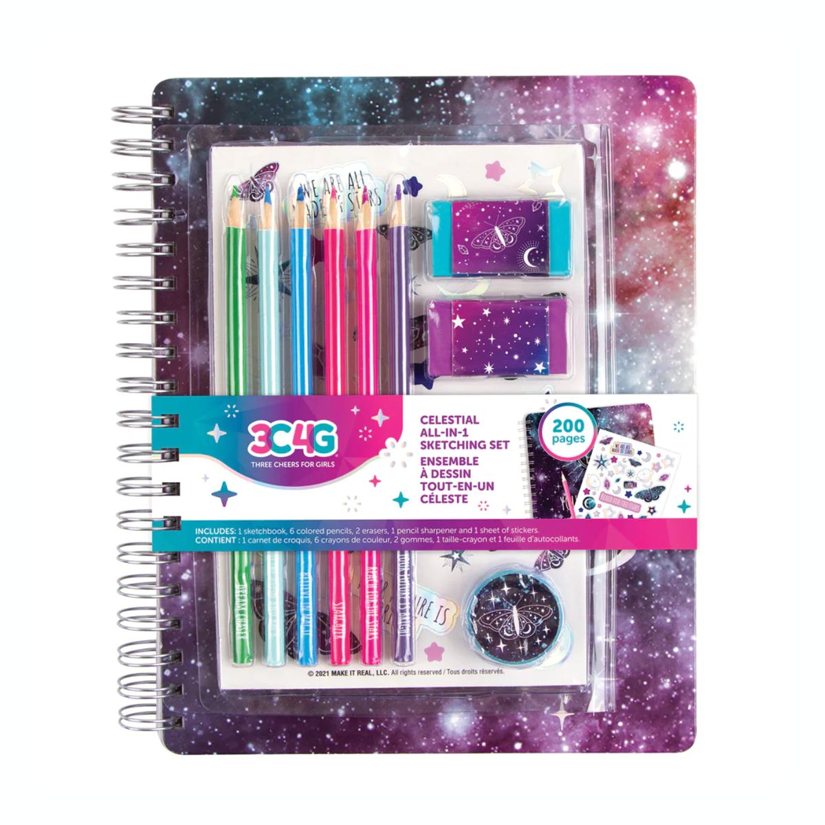 MAKE IT REAL - Cuaderno de Dibujo Make It Real Celestial Set Todo en Uno