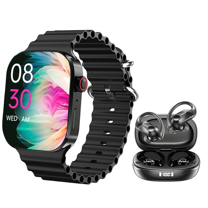 LENOVO - Audífonos Lenovo LP75-Negro De  y Toumi I9 PRO-B Reloj inteligente_