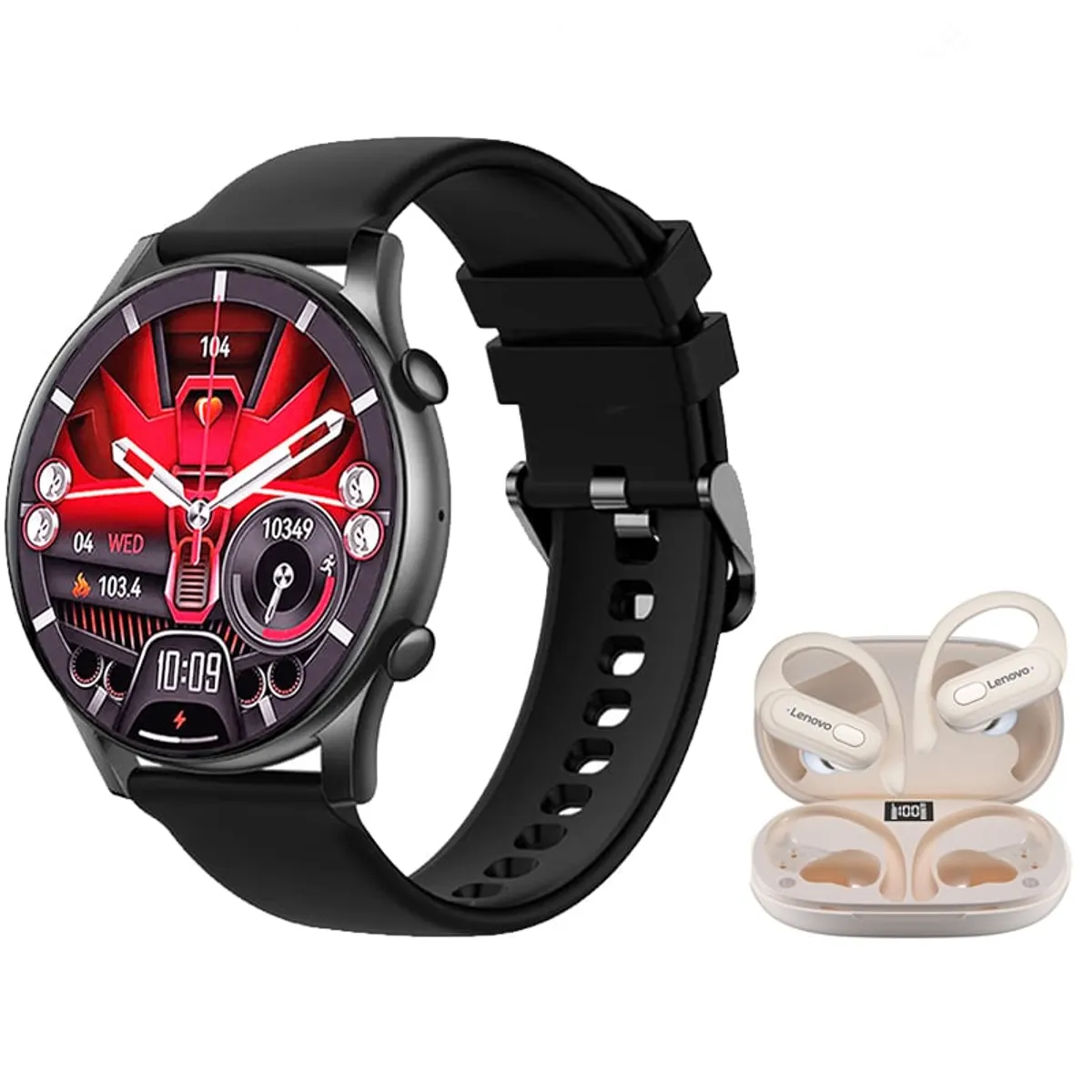 LENOVO - Lenovo XT60 De Audífonos tws y Toumi Fit 3 Pro Reloj inteligente