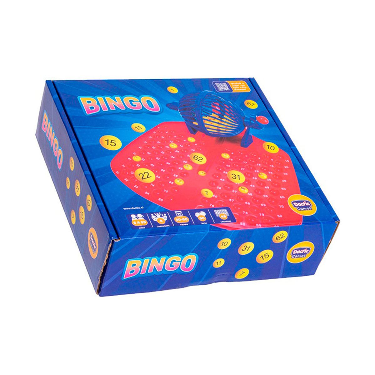 DACTIC - Juego Didactico Bingo con tombola plastica Dactic