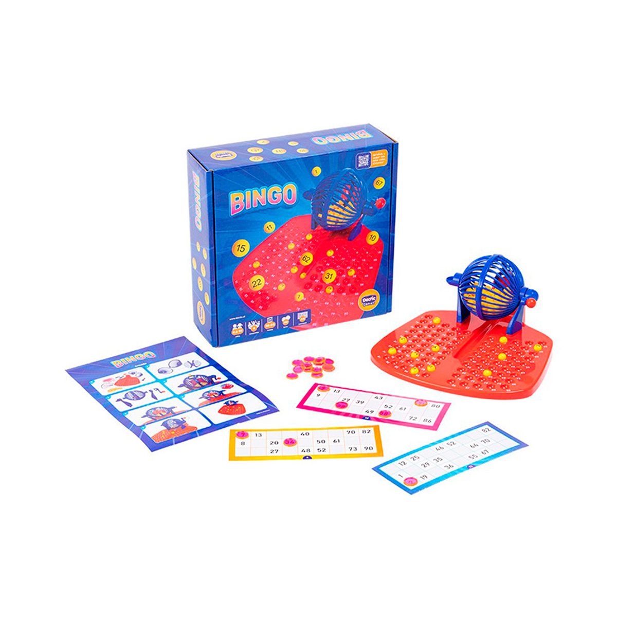 DACTIC - Juego Didactico Bingo con tombola plastica Dactic