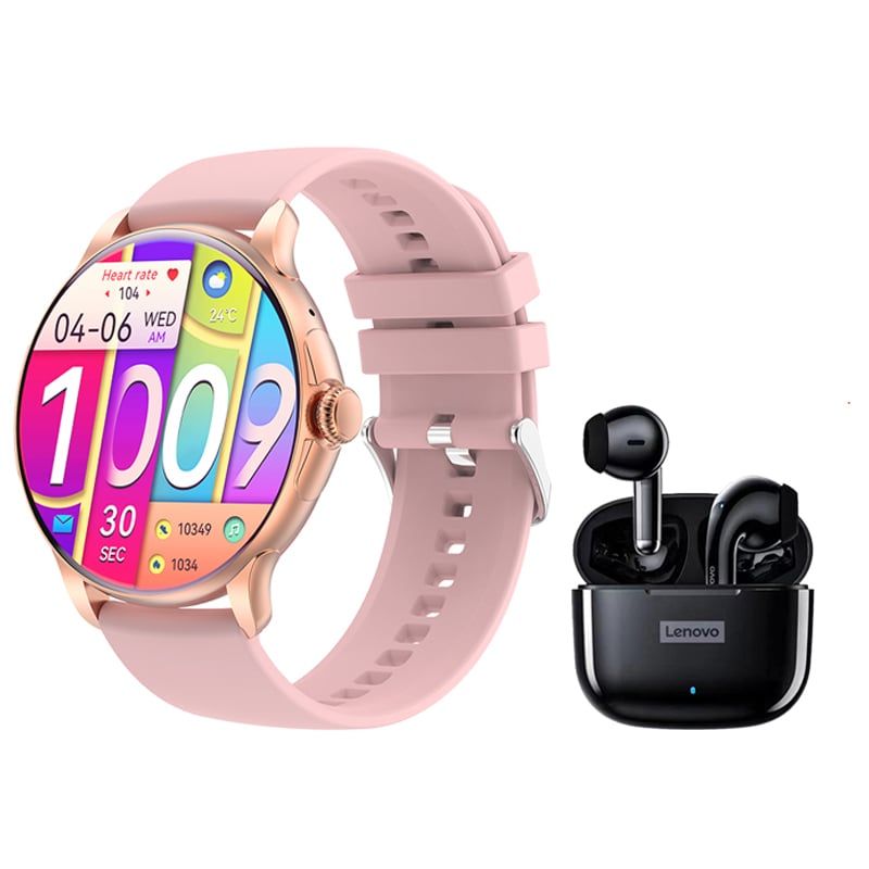 LENOVO - Toumi Watch GT-H9-P Amoled y Lenovo LP40 Pro-Negro De Audífonos tws