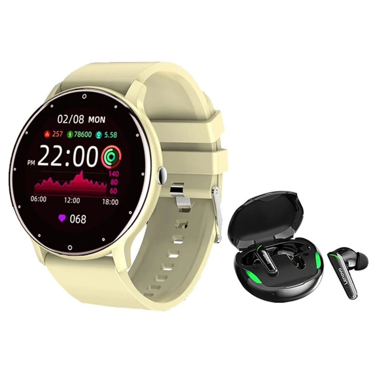 LENOVO - Audífonos lenovo xt92 de tws-Negro y toumi fit 2-Y watch