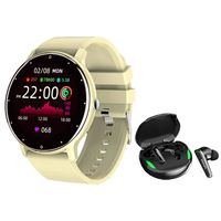 Audífonos xt92 de tws-Negro y toumi fit 2-Y watch