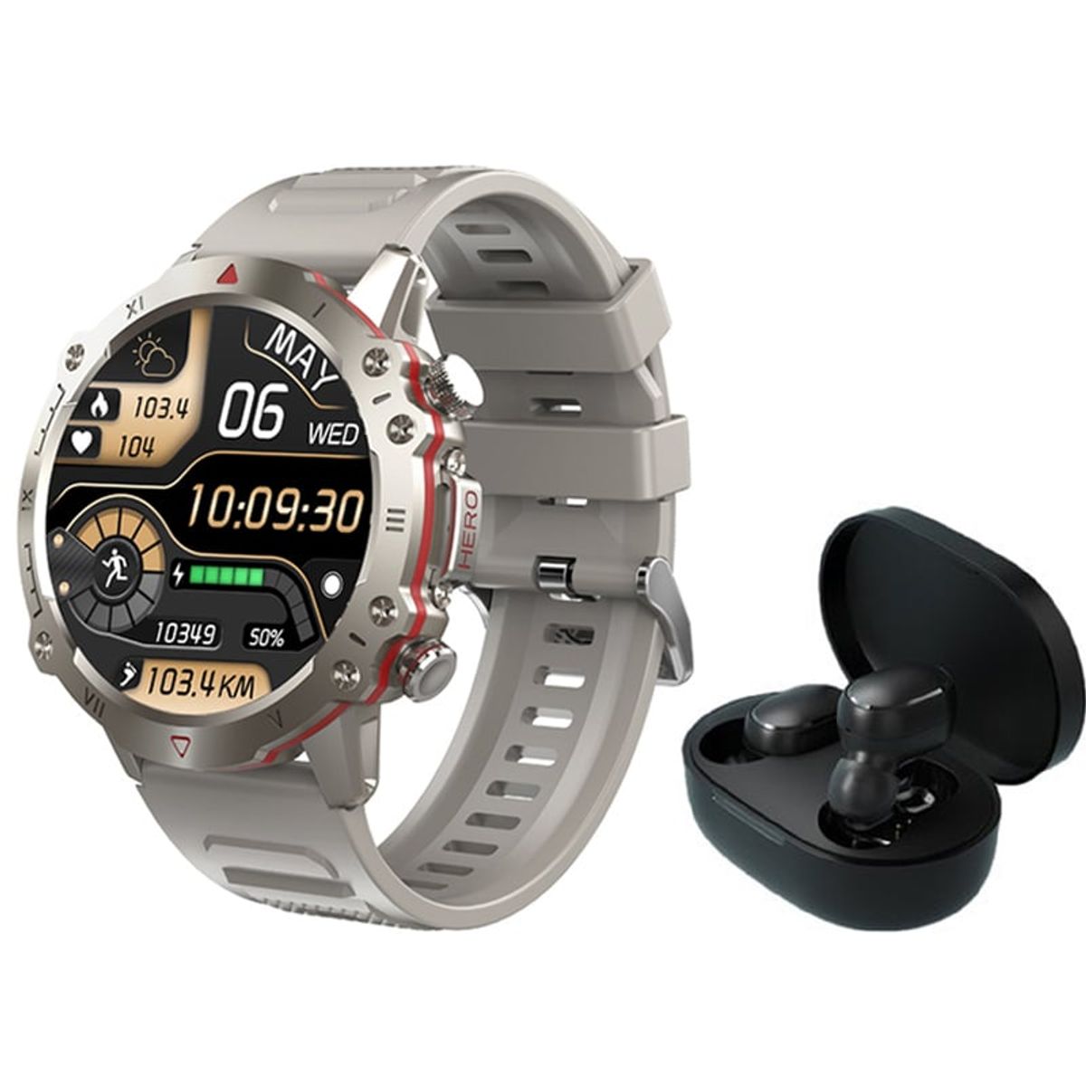 XIAOMI - Xiaomi Airdots 2 Audifonos BT y Toumi Watch GT-D-G Reloj inteligente