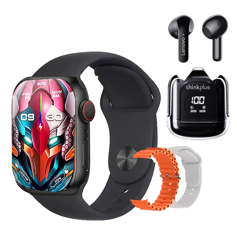 LENOVO - Audífonos Lenovo XT65 Negro y Toumi watch N9 Max-B Reloj inteligente