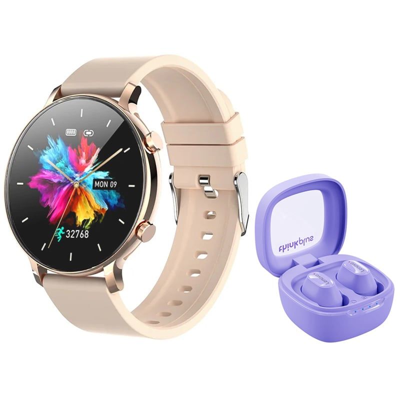 LENOVO - Lenovo XT62 De Audífonos-Morado y Toumi Fit 3 Pro-G Reloj inteligente
