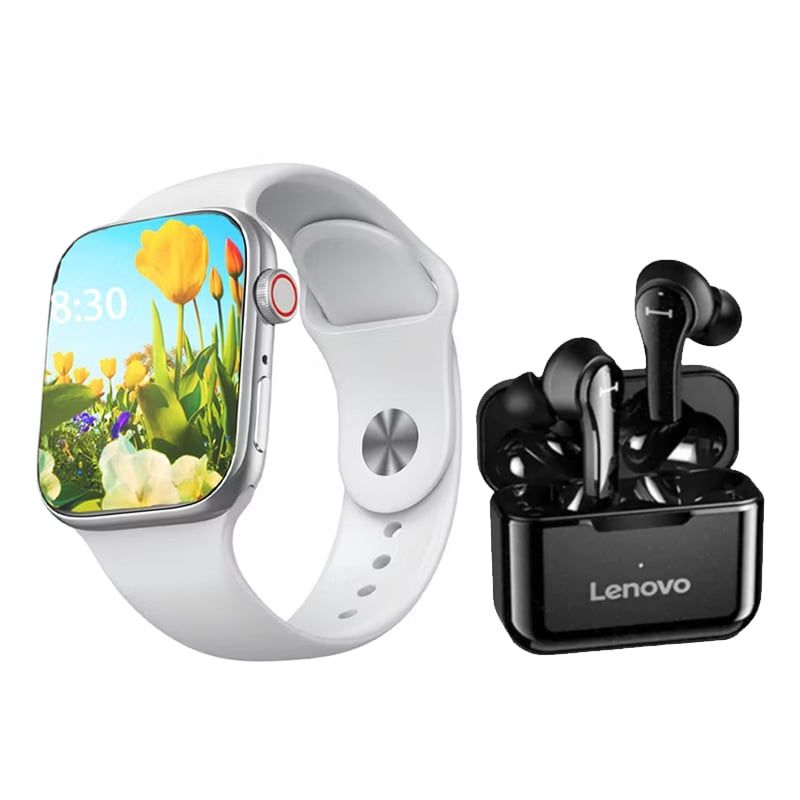 LENOVO - Audífonos Lenovo QT82 BT 500mAh-Negro y Toumi Watch S9 Pro-W