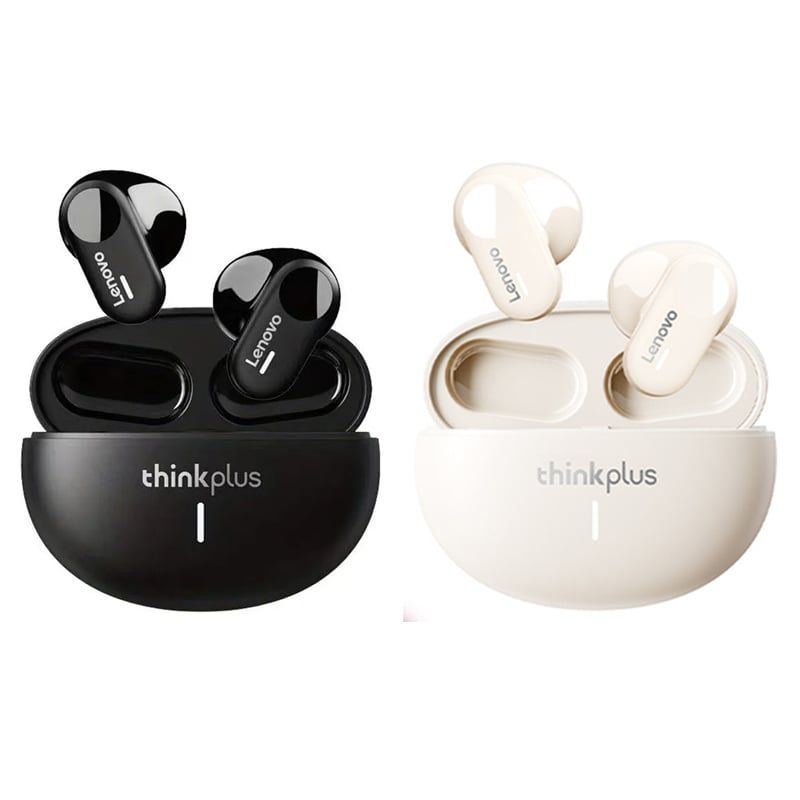 LENOVO - SEt 2 De Audífonos Inalámbricos Lenovo LP19 Bluetooth-Negro y Blanco