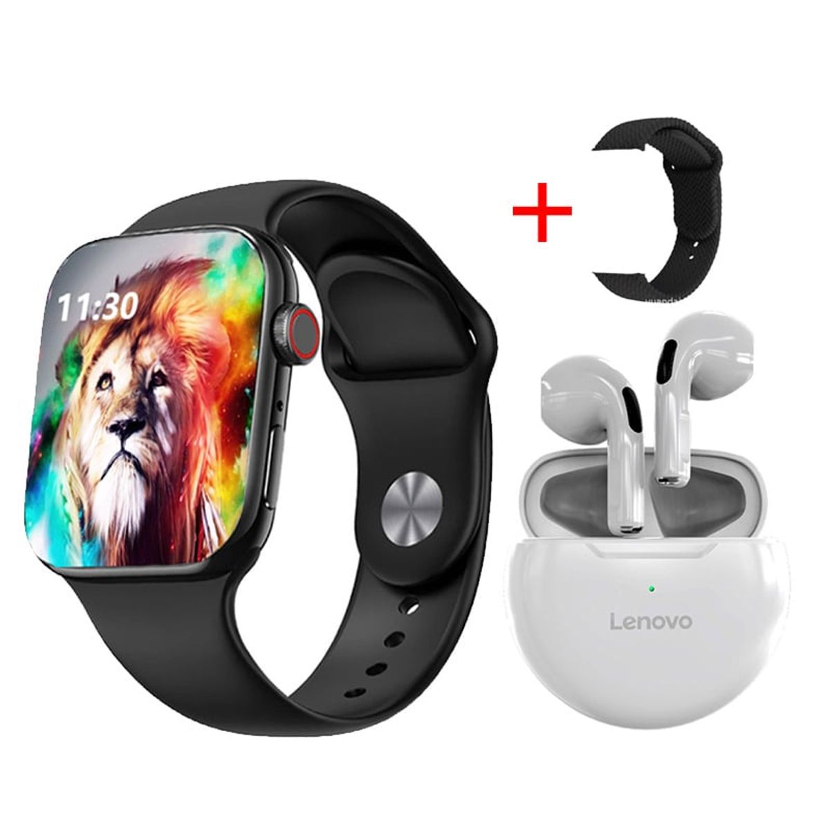 LENOVO - Audífonos Lenovo HT38-Blanco y Smart watch Toumi GT-T2 PRO-B