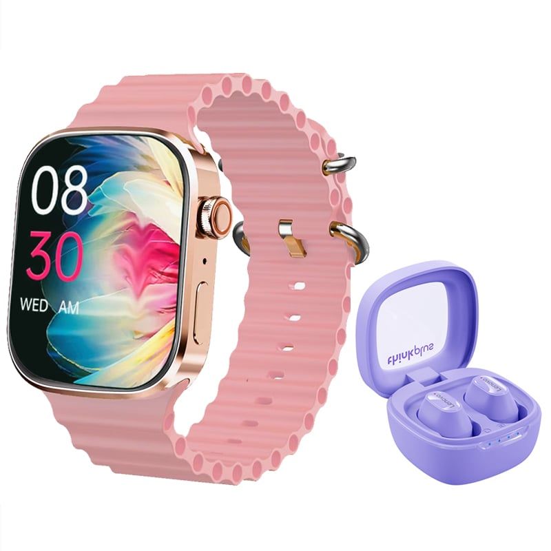 LENOVO - Audífonos Lenovo XT62-Morado  y Toumi I9 PRO-P Reloj inteligente
