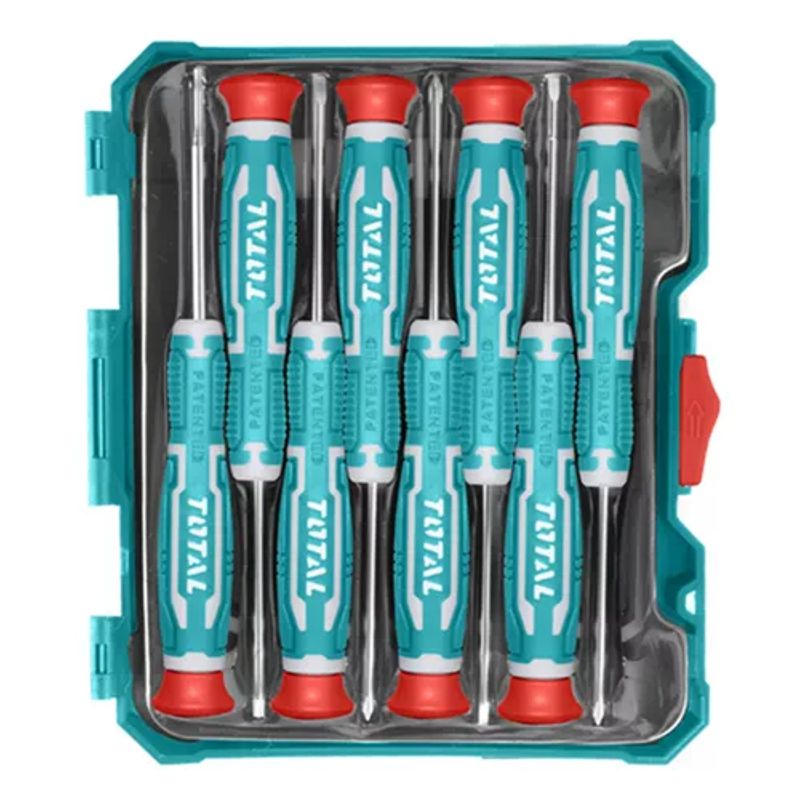 TOTAL TOOLS - Kit Juego De Destornilladores De Precision 8 Piezas Total