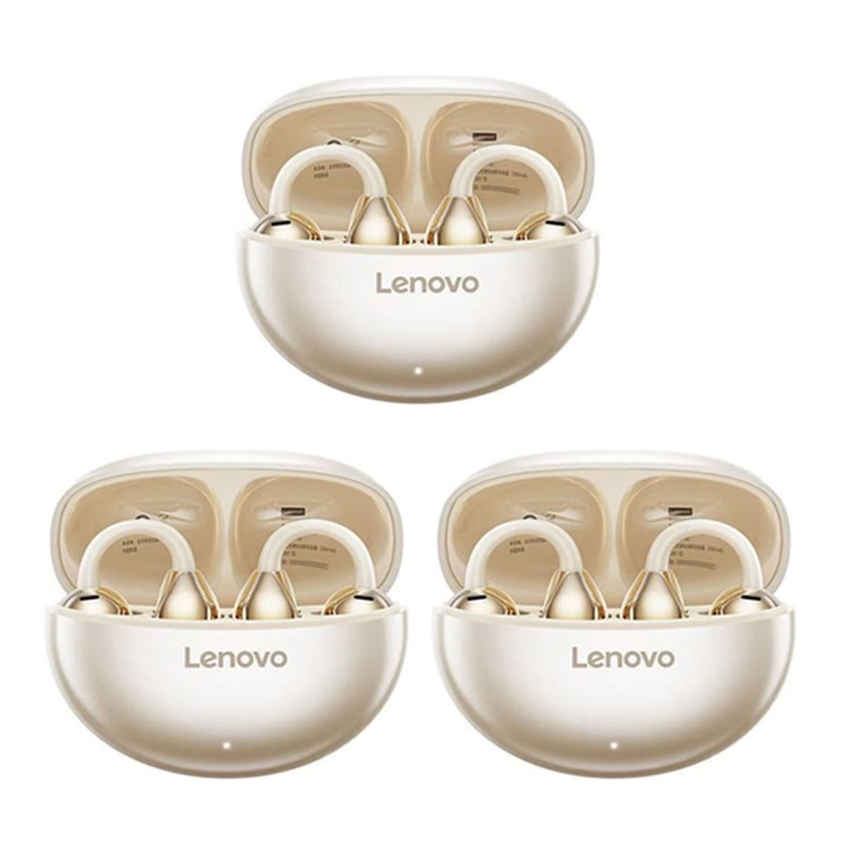 LENOVO - Set 3 Audífonos Lenovo TA140 Auriculare Bluetooth 54 Blanco