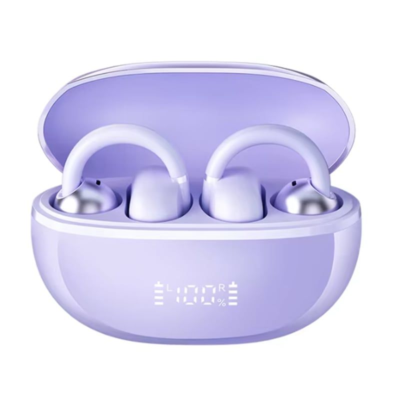 HAYLOU - HAYLOU auriculares AirFree TWS BT 54 batería de 24H duración-Morado_