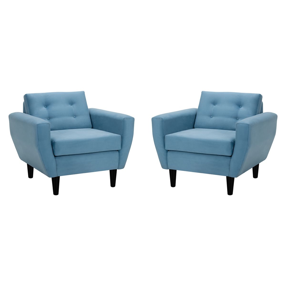 BODEVIR - Set Sofa Bote 1C Felpa 00 Azul Petroleo