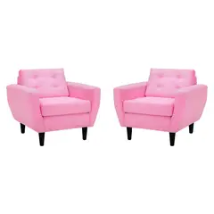 BODEVIR - Set Sofa Bote 1C Felpa 00 Rosado