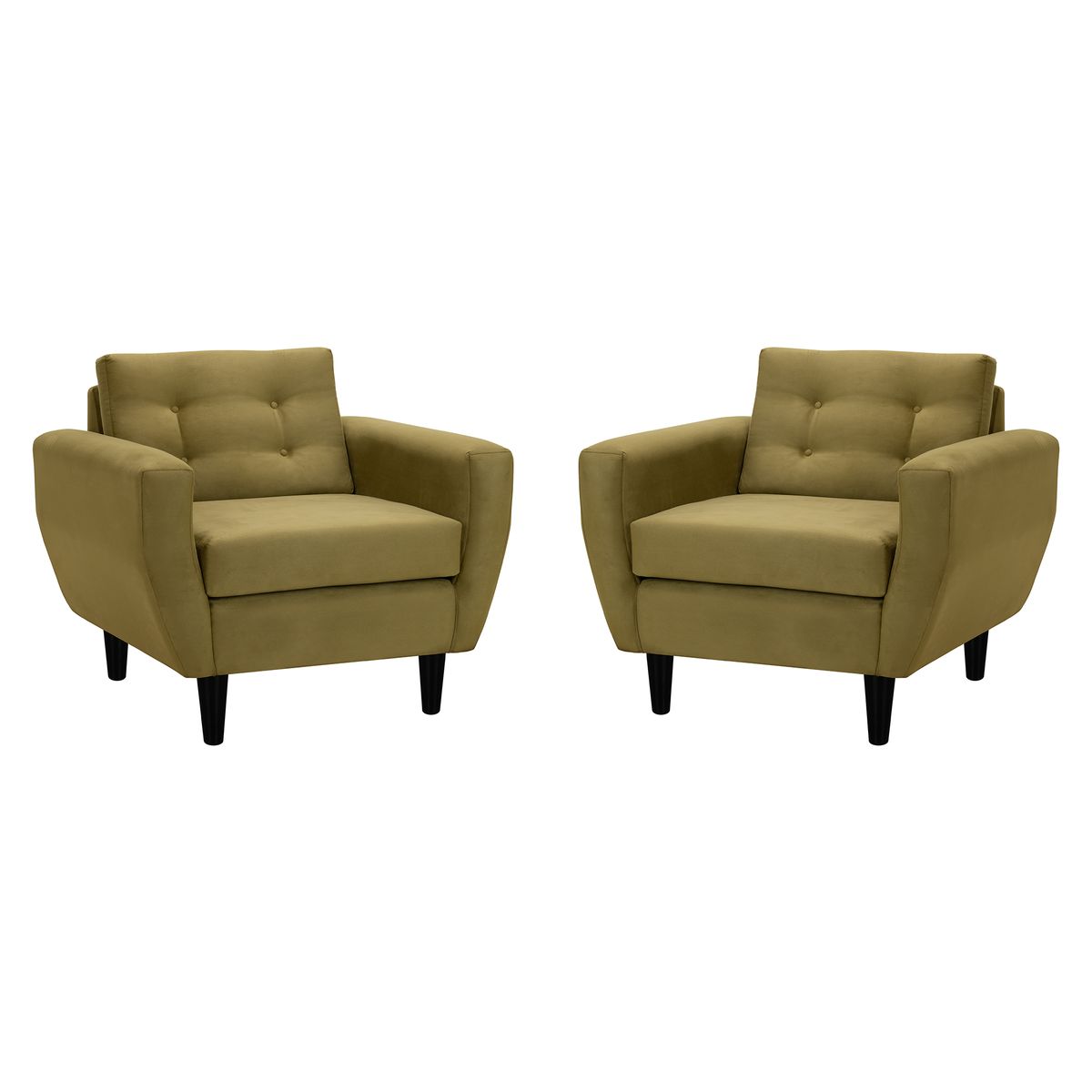 BODEVIR - Set Sofa Bote 1C Felpa 00 Verde Musgo