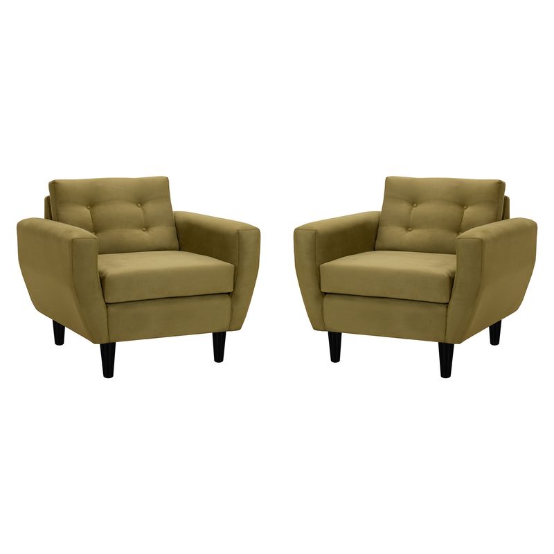 BODEVIR - Set Sofa Bote 1C Felpa 00 Verde Musgo