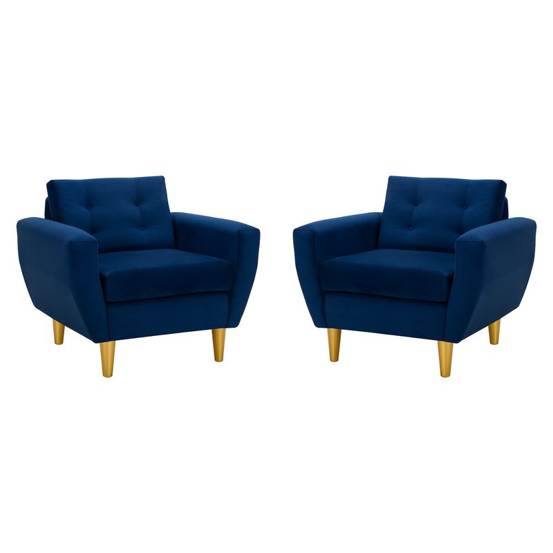 BODEVIR - Set Sofa Bote 1C Felpa 01 Azul Marino