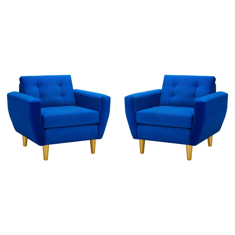 BODEVIR - Set Sofa Bote 1C Felpa 01 Azul Rey