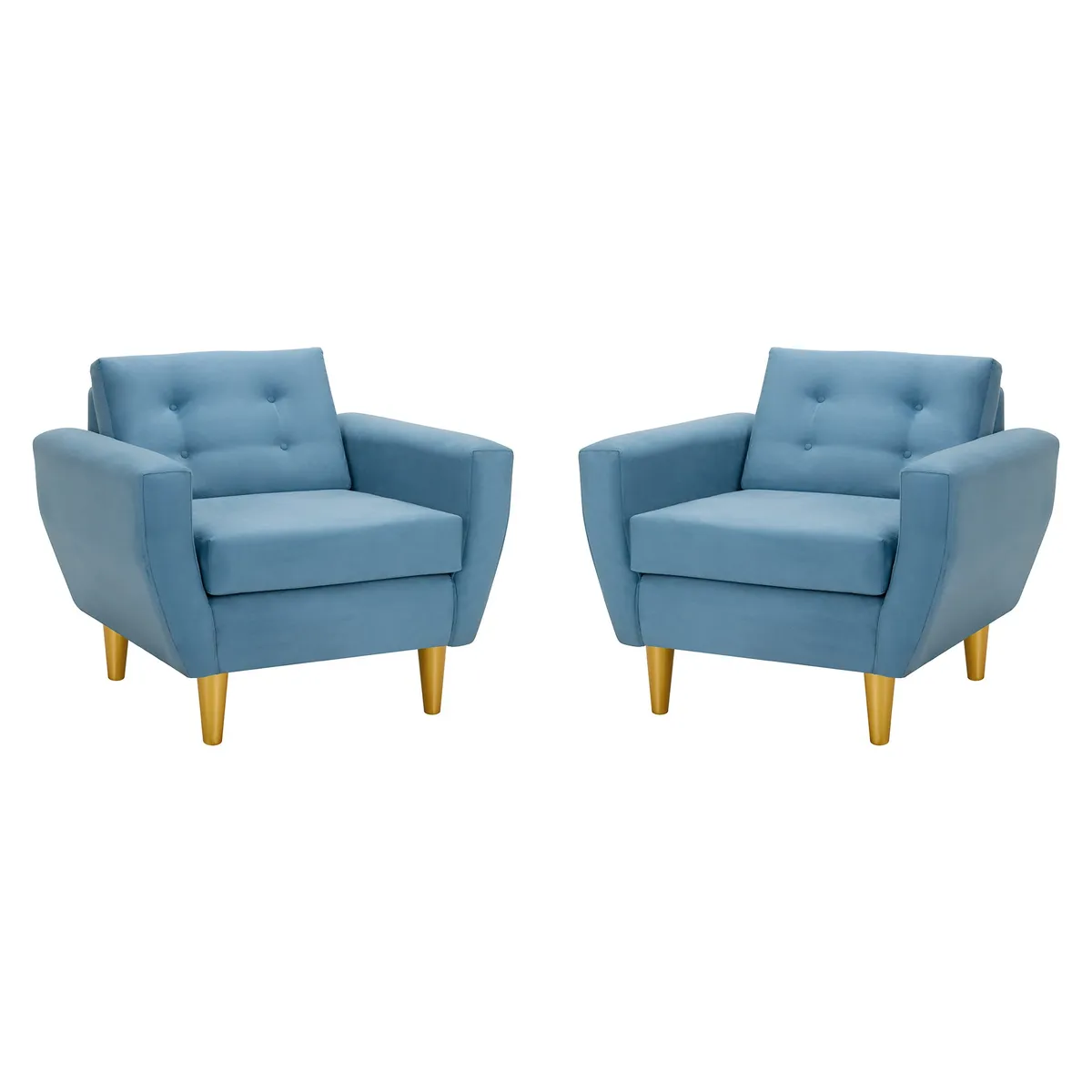 BODEVIR - Set Sofa Bote 1C Felpa 01 Azul Petroleo