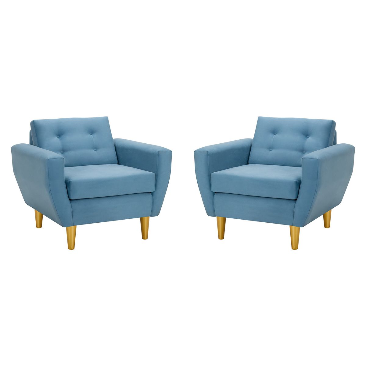 BODEVIR - Set Sofa Bote 1C Felpa 01 Azul Petroleo