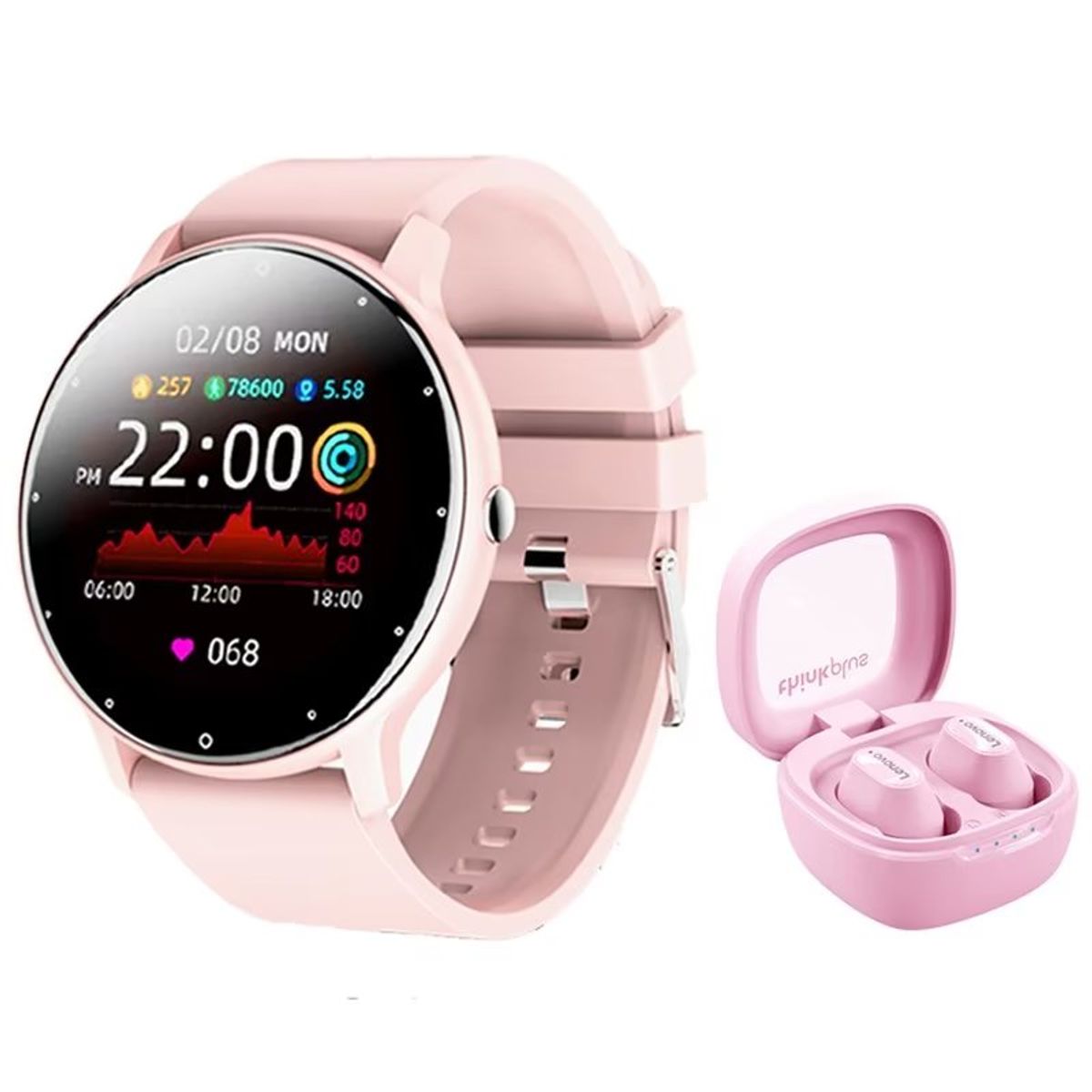 LENOVO - Audífonos lenovo xt62 de tws y toumi fit 2 watch-Rosa