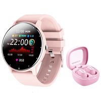 Audífonos xt62 de tws y toumi fit 2 watch-Rosa