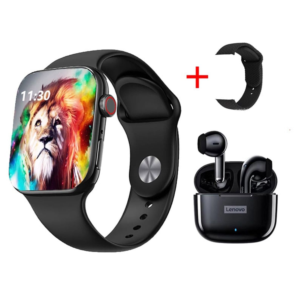 LENOVO - Audífonos Lenovo LP40 Pro-Negro y Smartwatch GT-T2 PRO-B MAX 23 inch