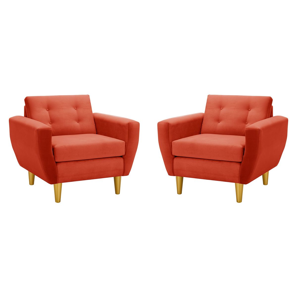 BODEVIR - Set Sofa Bote 1C Felpa 01 Naranja