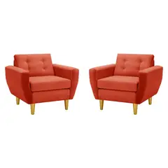 BODEVIR - Set Sofa Bote 1C Felpa 01 Naranja