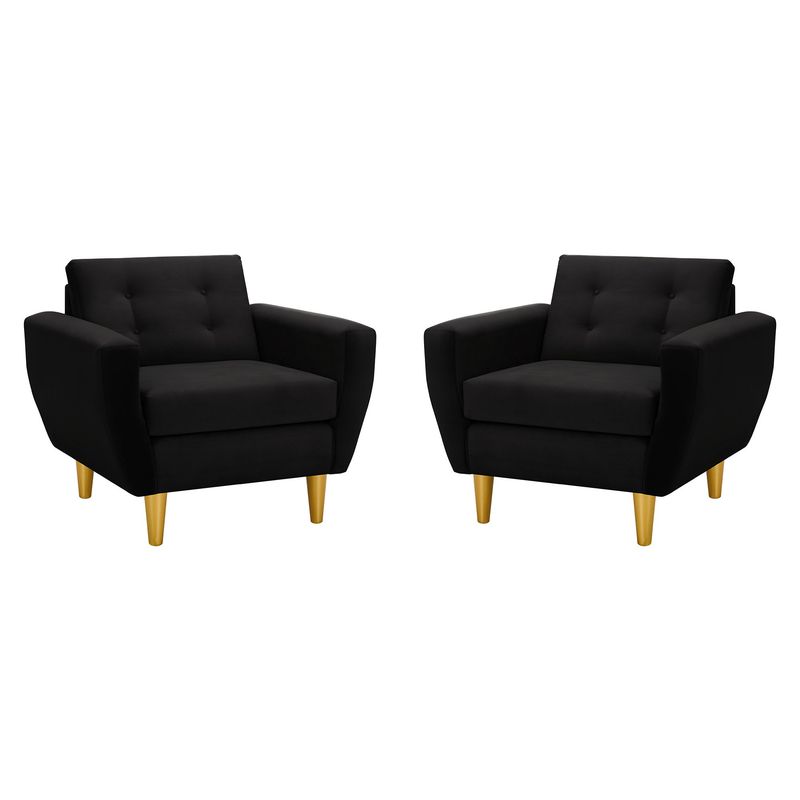 BODEVIR - Set Sofa Bote 1C Felpa 01 Negro