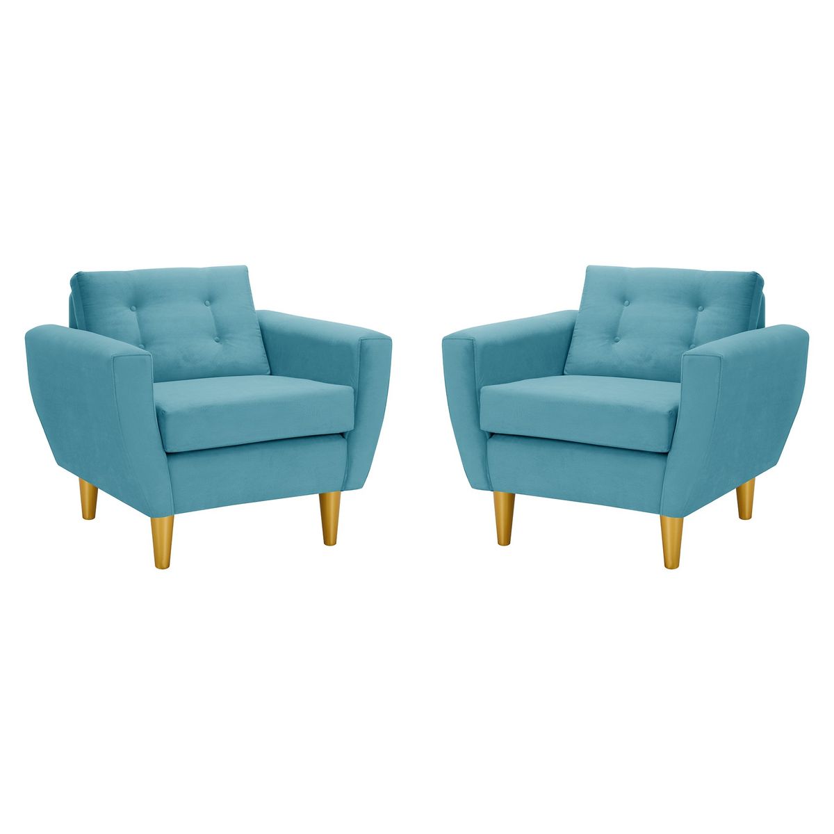 BODEVIR - Set Sofa Bote 1C Felpa 01 Turquesa