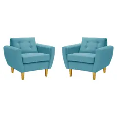 BODEVIR - Set Sofa Bote 1C Felpa 01 Turquesa