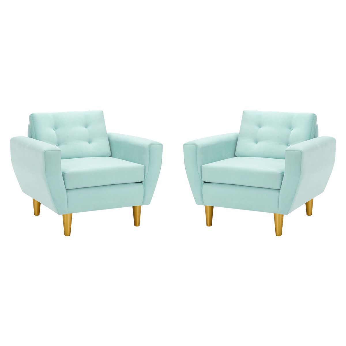 BODEVIR - Set Sofa Bote 1C Felpa 01 Verde Agua