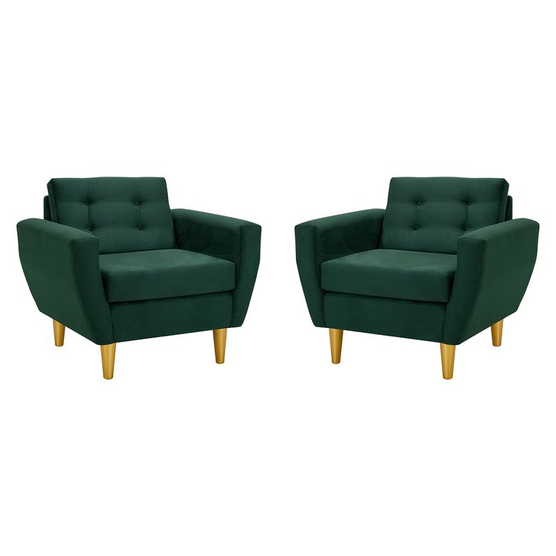BODEVIR - Set Sofa Bote 1C Felpa 01 Verde Botella