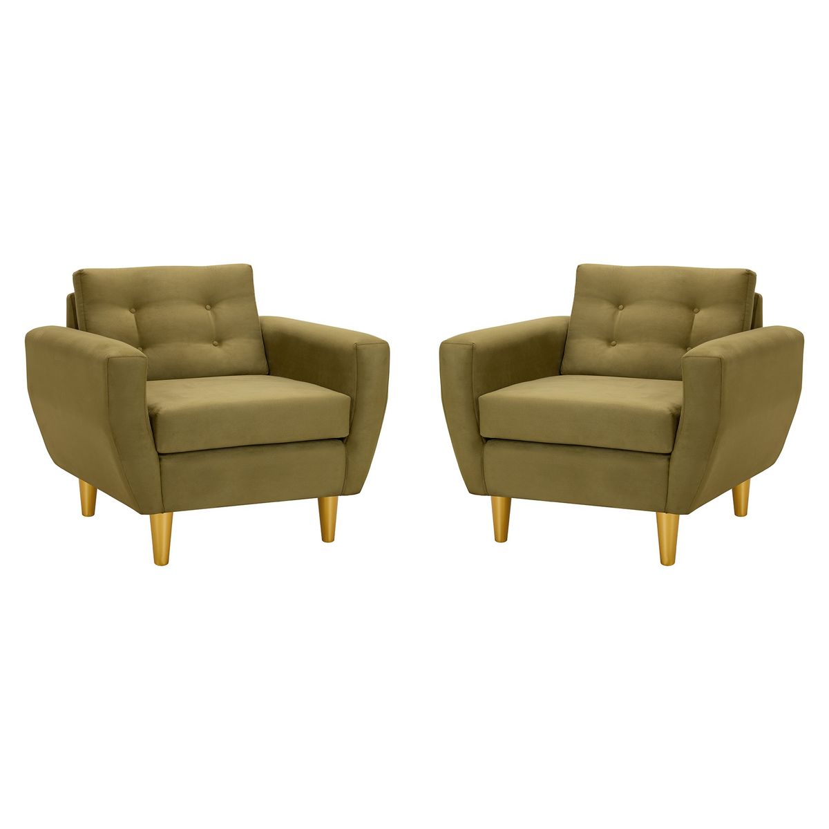 BODEVIR - Set Sofa Bote 1C Felpa 01 Verde Musgo