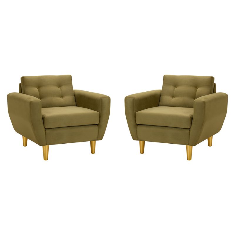 BODEVIR - Set Sofa Bote 1C Felpa 01 Verde Musgo
