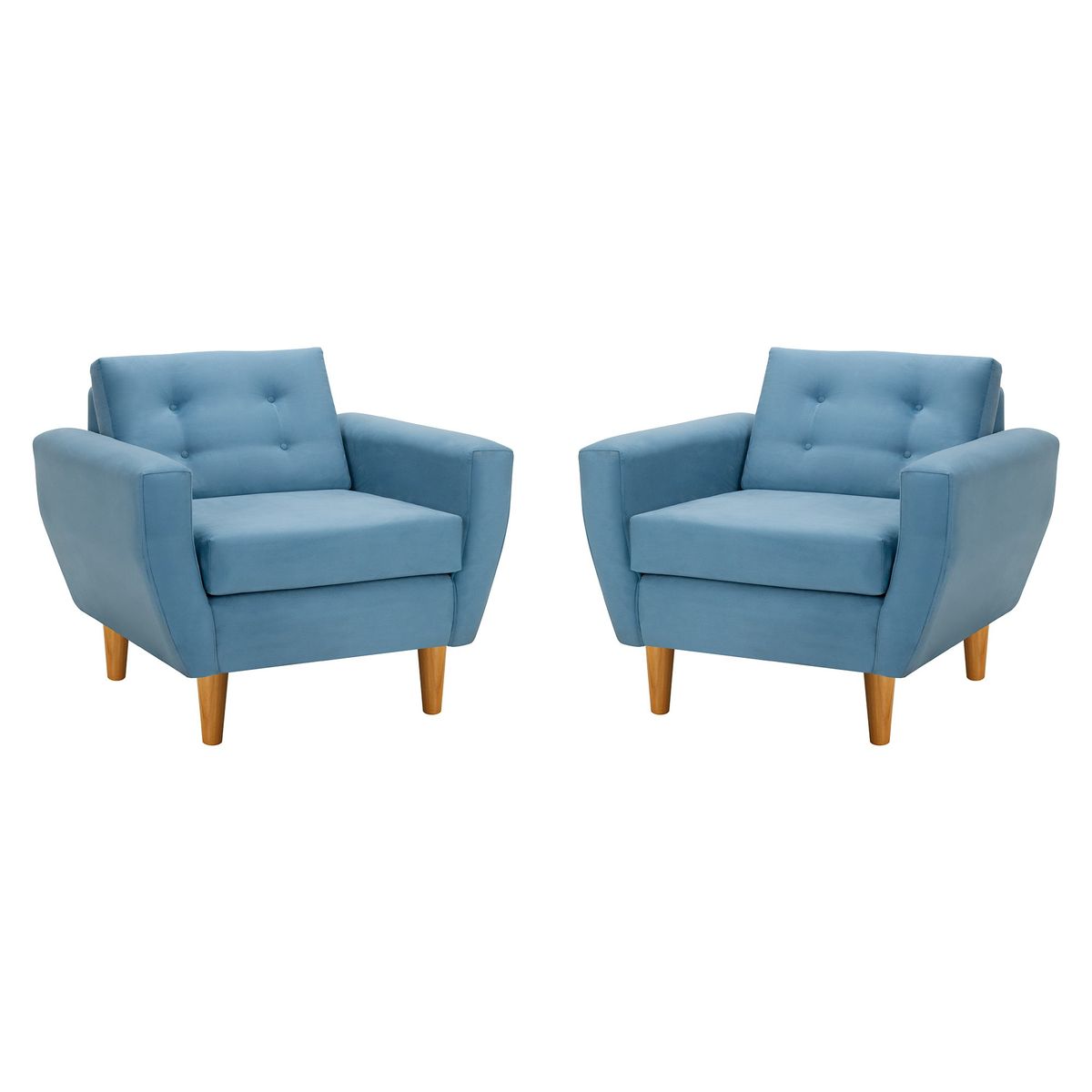 BODEVIR - Set Sofa Bote 1C Felpa 04 Azul Petroleo