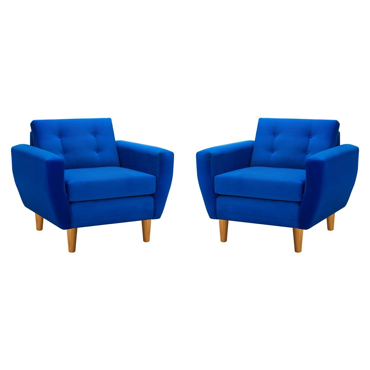 BODEVIR - Set Sofa Bote 1C Felpa 04 Azul Rey
