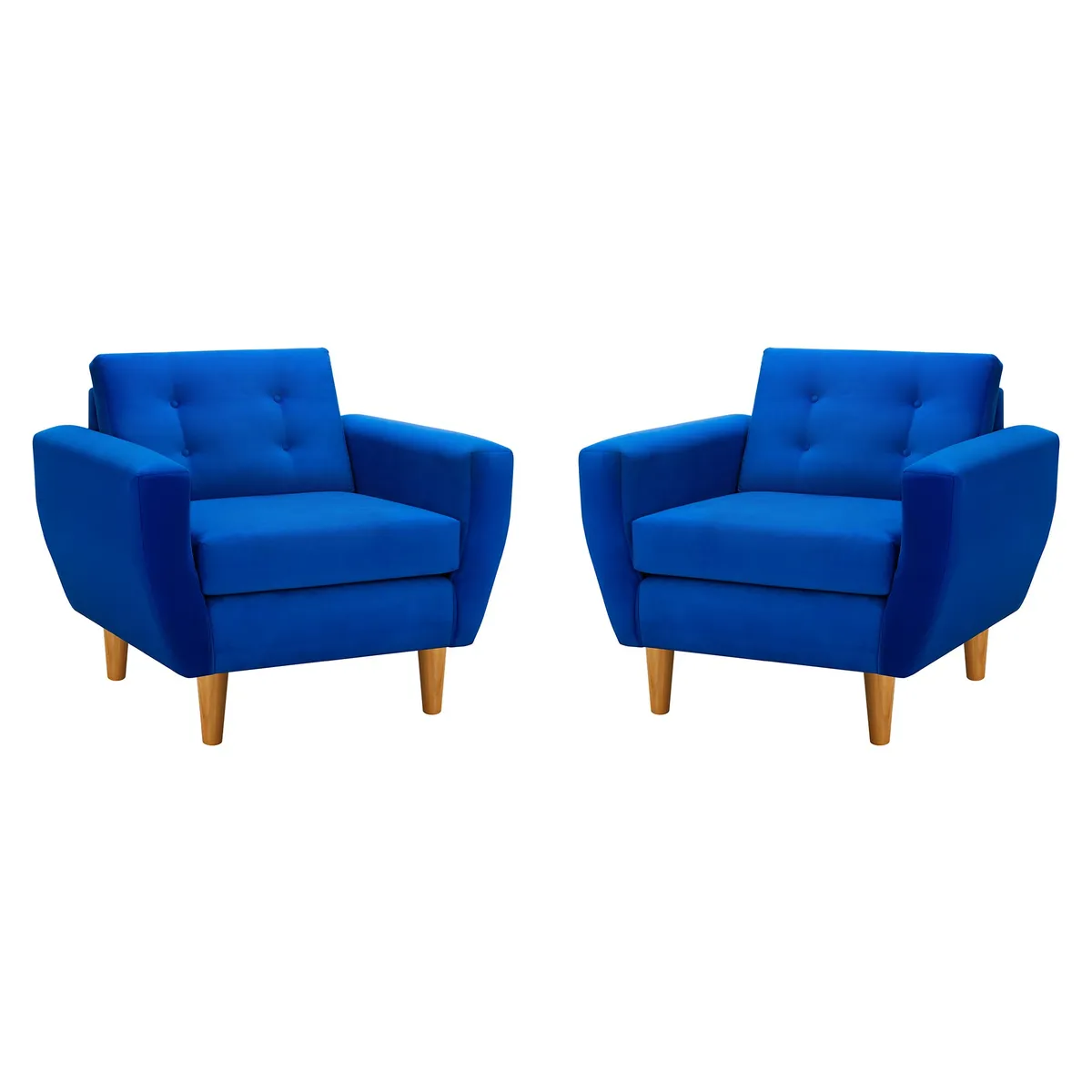 BODEVIR - Set Sofa Bote 1C Felpa 04 Azul Rey