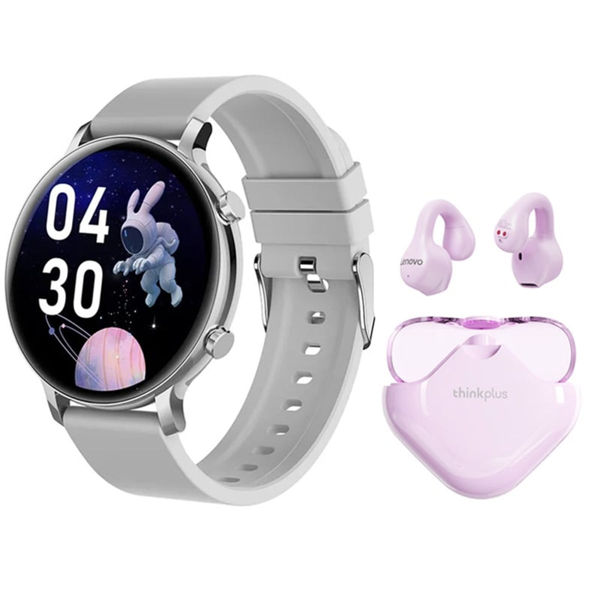LENOVO - Lenovo XT61 De Audífonos tws-Blanco y Toumi Watch Fit 3 Pro-W