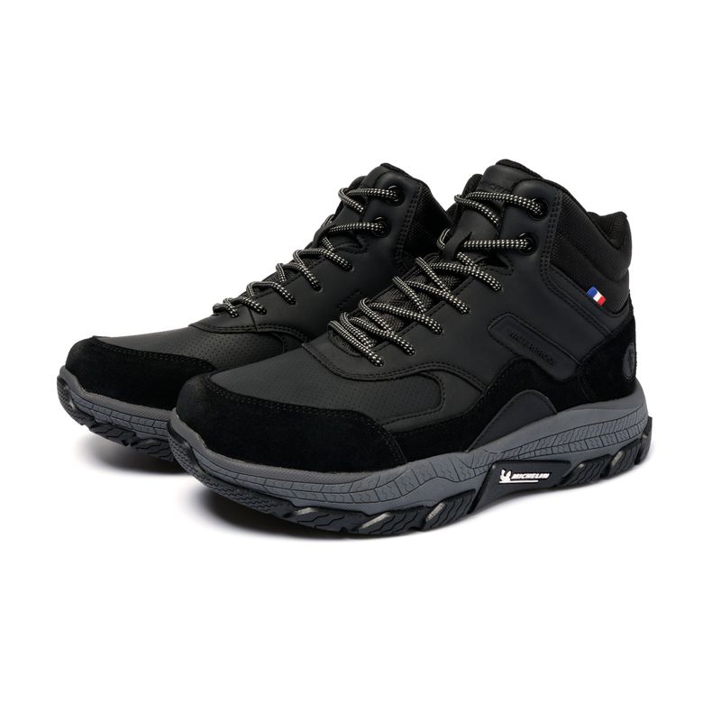 MICHELIN FOOTWEAR - Botín Impermeable Caña Alta Hombre Negro Gris Michelin Df06