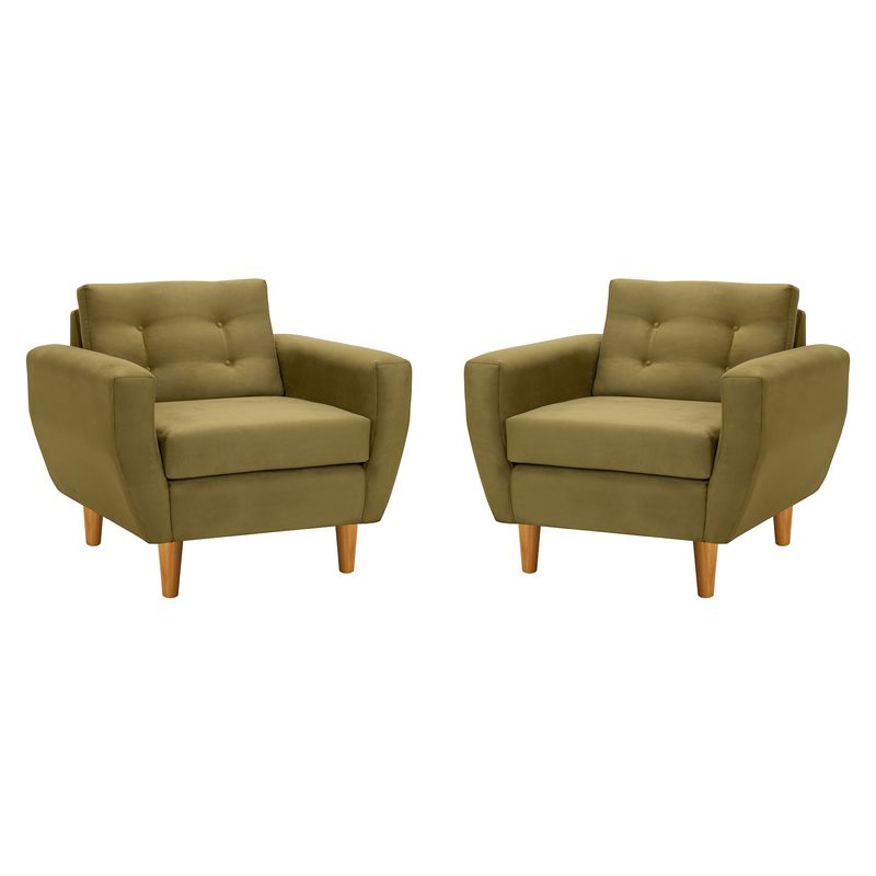 BODEVIR - Set Sofa Bote 1C Felpa 04 Verde Musgo