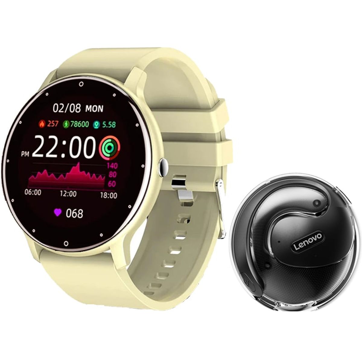 LENOVO - Audífonos Lenovo X15 PRO-Negro y Toumi Fit 2-Y Reloj inteligente