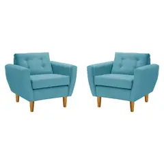 BODEVIR - Set Sofa Bote 1C Felpa 04 Turquesa