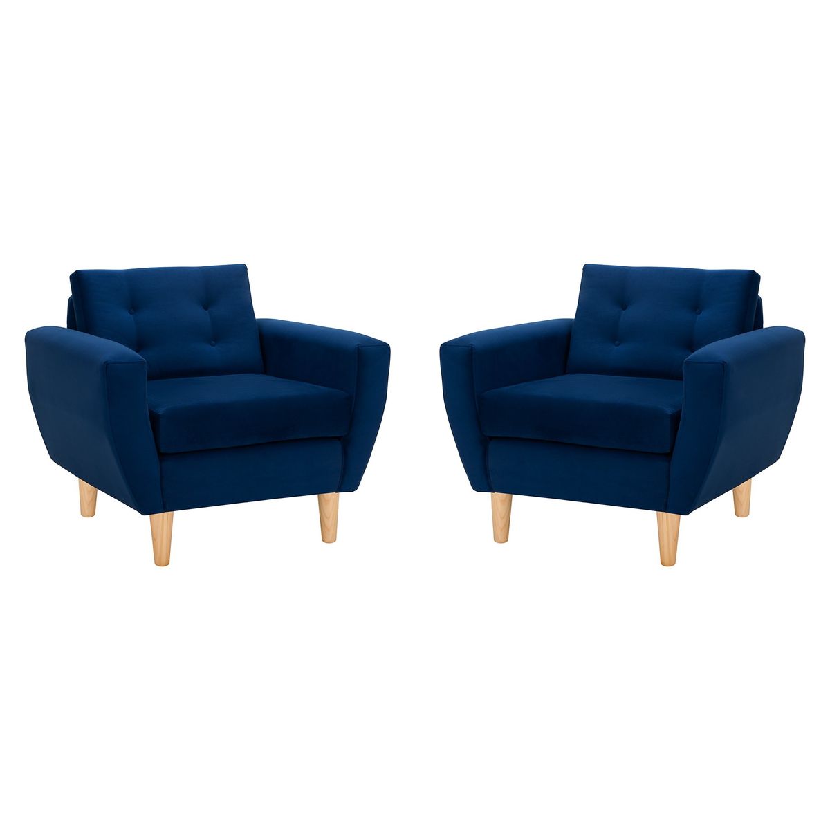 BODEVIR - Set Sofa Bote 1C Felpa 05 Azul Marino