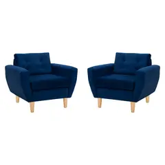 BODEVIR - Set Sofa Bote 1C Felpa 05 Azul Marino