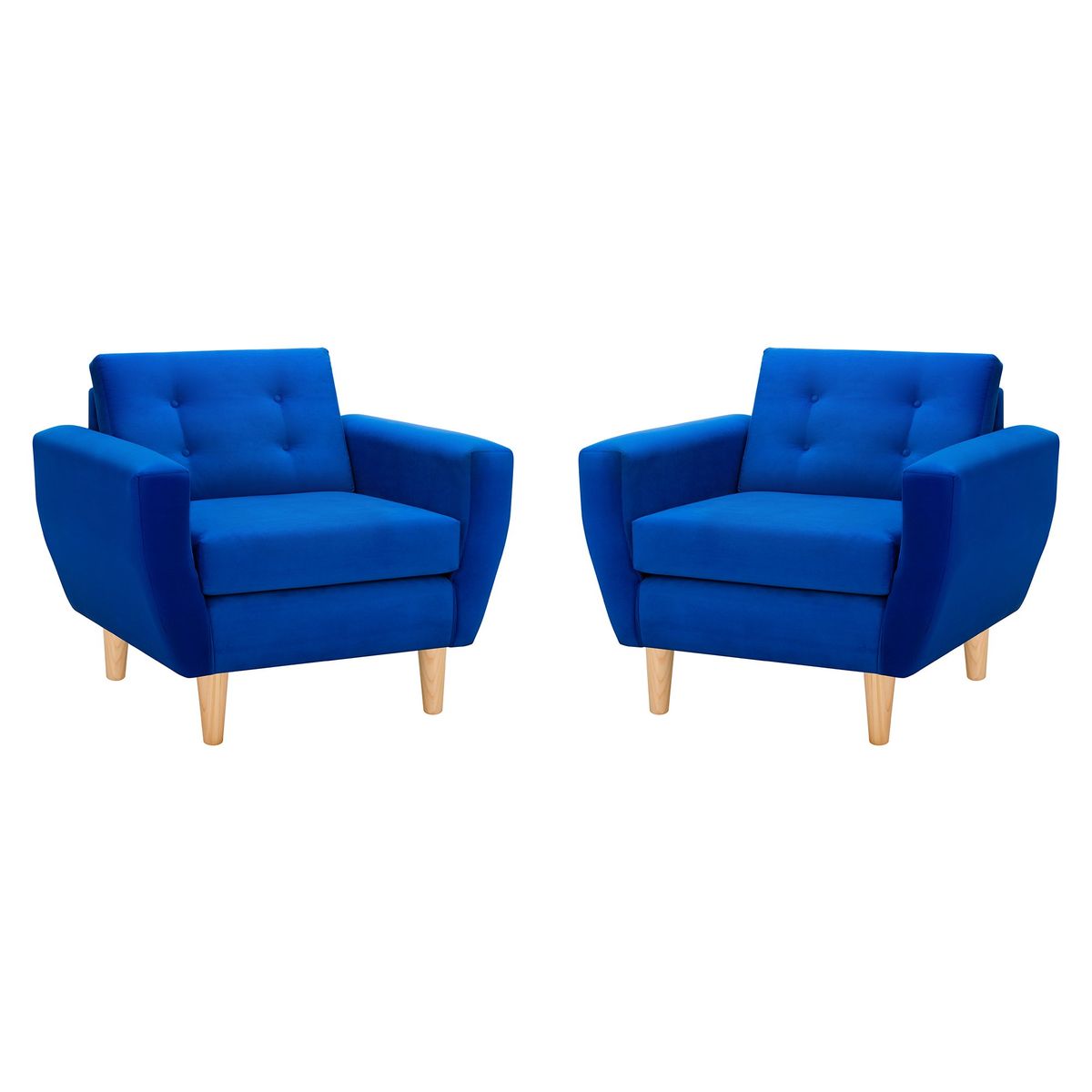 BODEVIR - Set Sofa Bote 1C Felpa 05 Azul Rey